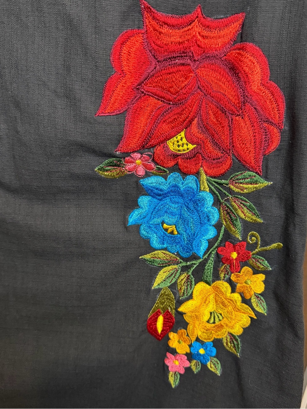 Elegancia Yucateca Embroidered Floral Dress L - Picture 5 of 5